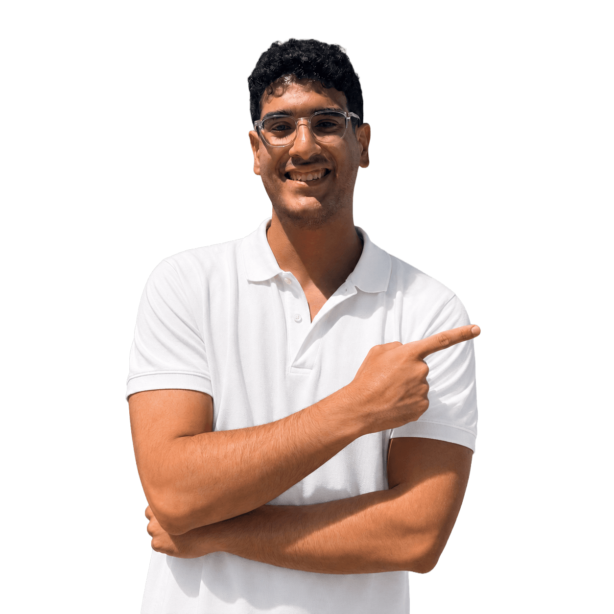 Yahya Amr pointing toward the Web and Value heading